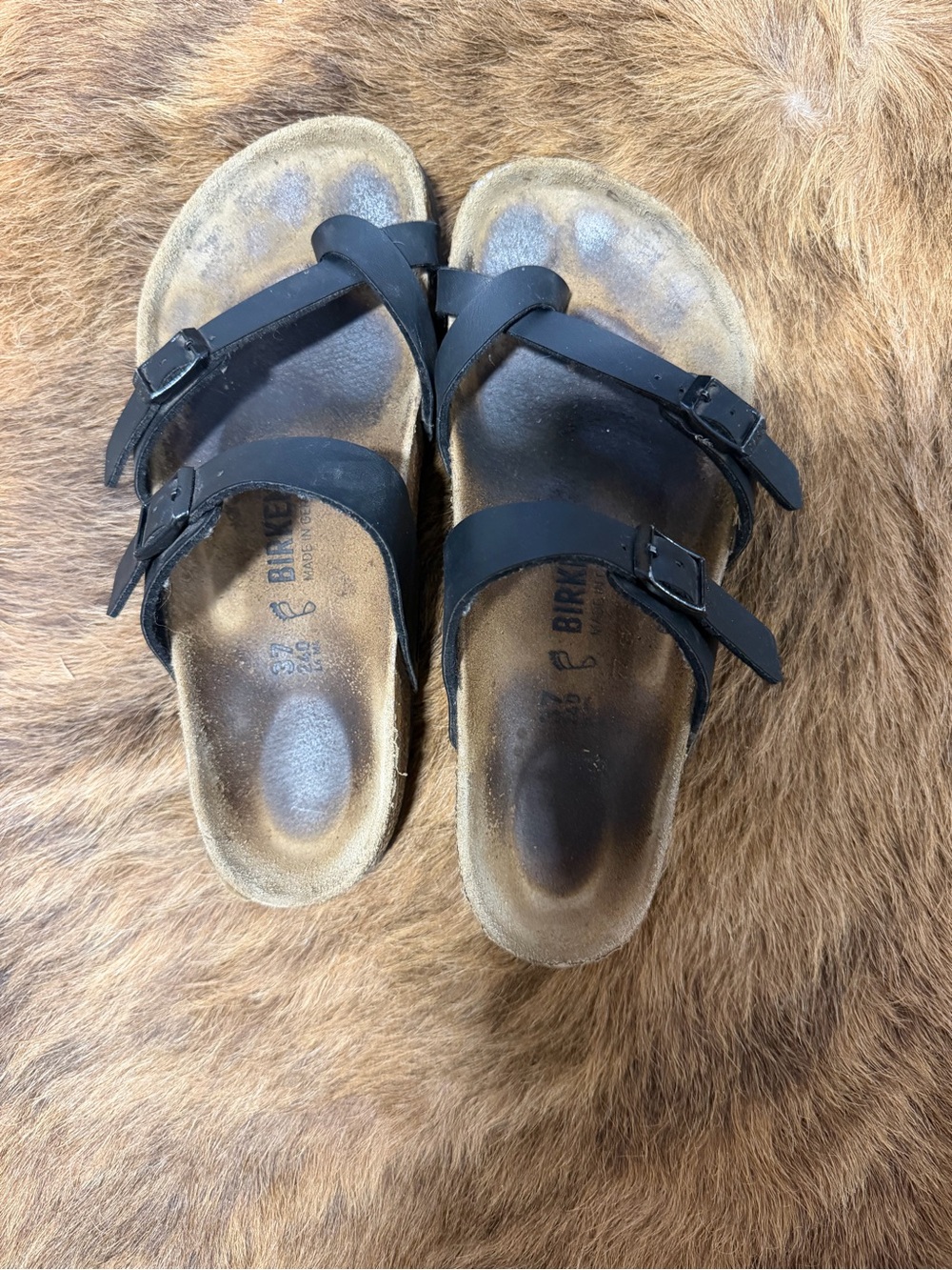 Birkenstock Black Double-Strap Slide Sandals